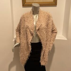 Adolfo Dominguez Open Front Jacket Cardigan Beige Size S